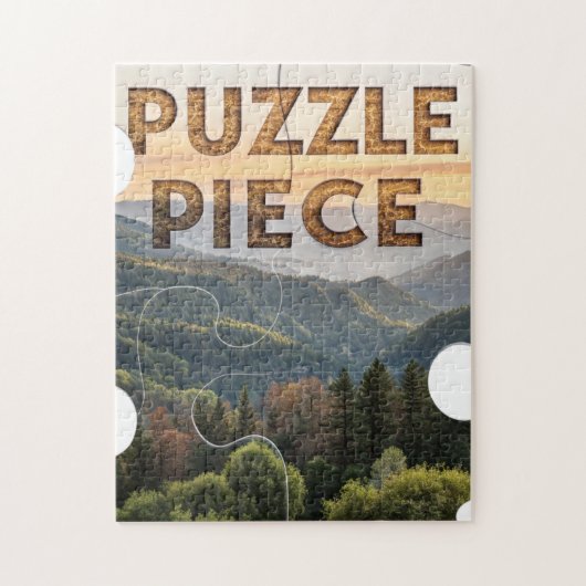 "Puzzleteil" Natur Berg & Wald Puzzle (Vertikal)