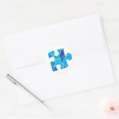 Puzzleteil Runder Aufkleber (Umschlag)