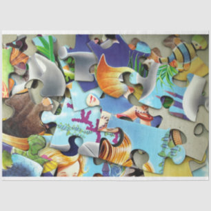 Puzzleteil Seidenpapier