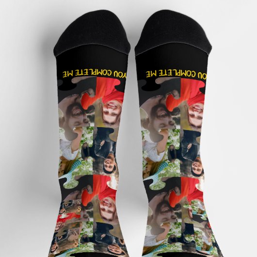 Puzzleteil Vervollständigt das Foto Socken (Oben)