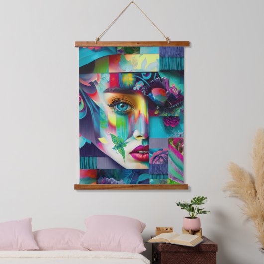 Puzzleteil Wandteppich Mit Holzrahmen (Schlafzimmer)