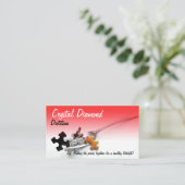 Puzzleteile auf dem Gabel Beruflicher Beruf Visitenkarte (Stehend Vorderseite)