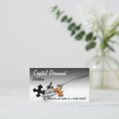 Puzzleteile auf den Gabelzinken Berufliche Gesundh Visitenkarte (Stehend Vorderseite)