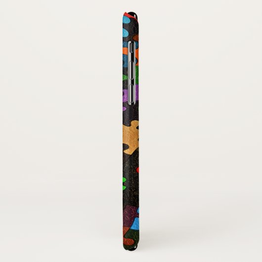 Puzzleteile auf schwarz Case-Mate iPhone hülle (Hinten/Links)