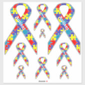 [Puzzleteile] Autismus Sensibilisierungsring Vinyl Aufkleber (Blatt)