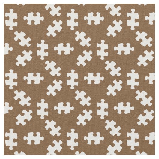 Puzzleteile braun und weiß stoff (Nahaufnahme)