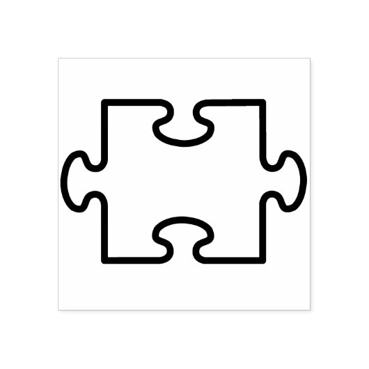 Puzzleteile Briefmarke Gummistempel (Prägung)