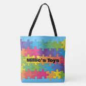 Puzzleteile Design Tote Bag Tasche (Vorderseite)