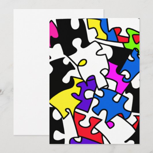 Puzzleteile Feiertagskarte (Vorne/Hinten)