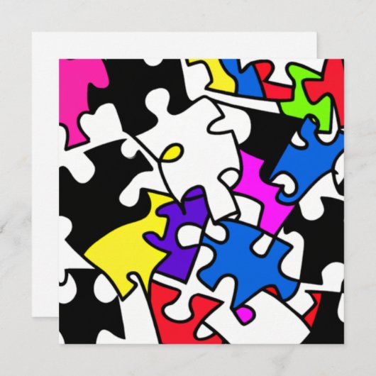 Puzzleteile Feiertagskarte (Vorne/Hinten)