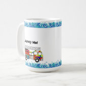 Puzzleteile für Feuerwehrfahrzeuge Kaffeetasse (Vorderseite Links)