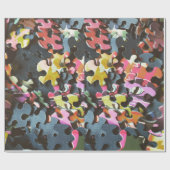 Puzzleteile Geburtstagswrapping Paper Geschenkpapier (Flach)