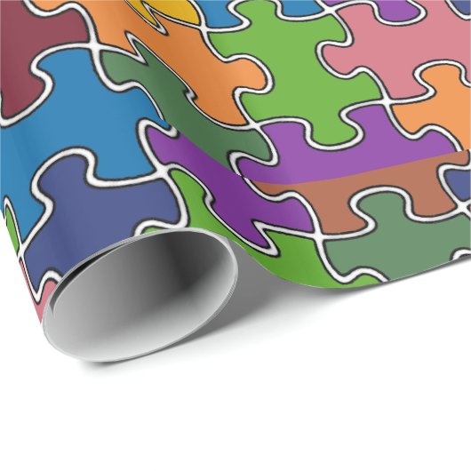 Puzzleteile Geschenkpapier (Rolleneckpunkt)