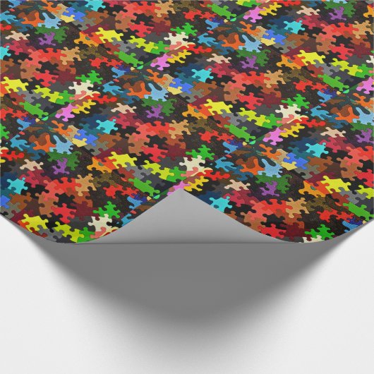 Puzzleteile Geschenkpapier (Ecke)