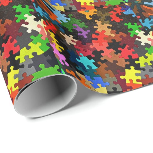 Puzzleteile Geschenkpapier (Rolleneckpunkt)