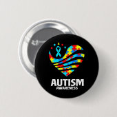 Puzzleteile Herz Autisti Button (Vorne & Hinten)