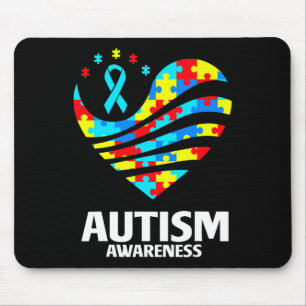 Puzzleteile Herz Autisti Mousepad