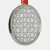 Puzzleteile (Hintergrundfarbe oder Bild hinzufügen Silbernes Ornament (Rechts)
