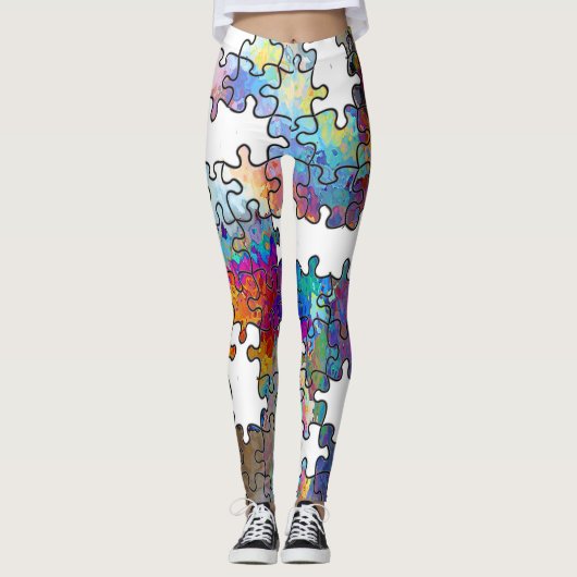 Puzzleteile Leggings (Vorderseite)