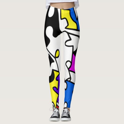 Puzzleteile Leggings (Vorderseite)