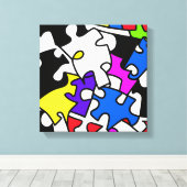 Puzzleteile Leinwanddruck (Insitu (Holzboden))