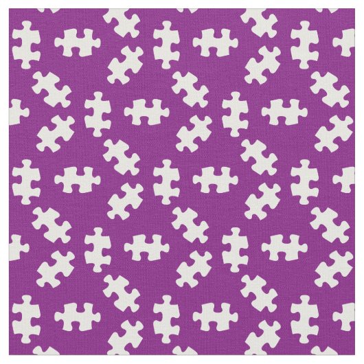 Puzzleteile Lila und weiß Stoff (Nahaufnahme)