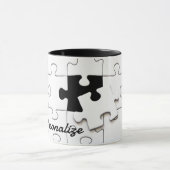 Puzzleteile lustig whimsisile schwarz-weiß tasse (Zentrum)