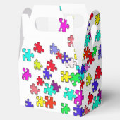 Puzzleteile mit mehrfarbigen Puzzleteilen Geschenkschachtel (Geöffnet)