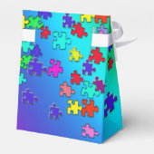 Puzzleteile mit mehrfarbigen Puzzleteilen Geschenkschachtel (Rückseite)