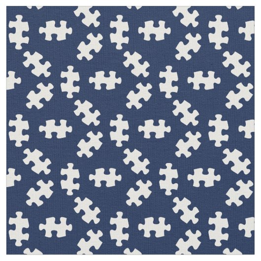 Puzzleteile Mitternachtsblau und Weiß Stoff (Nahaufnahme)