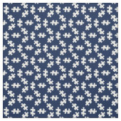Puzzleteile Mitternachtsblau und Weiß Stoff (Muster)