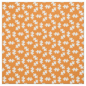 Puzzleteile Orange und Weiß Stoff (Muster)