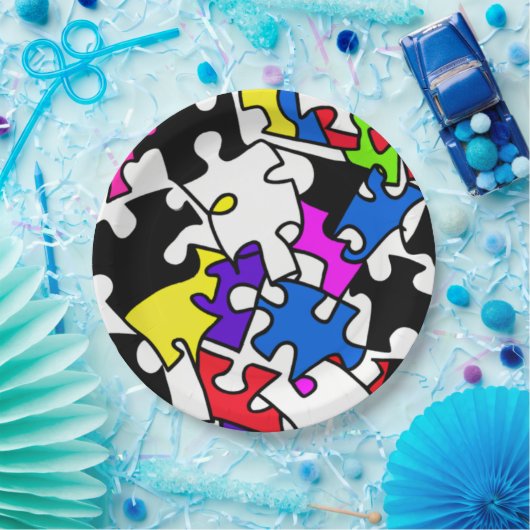 Puzzleteile Pappteller (Party)