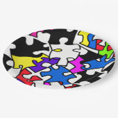 Puzzleteile Pappteller (Schrägansicht)