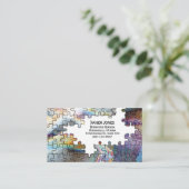 Puzzleteile personalisierte Visitenkarte (Stehend Vorderseite)