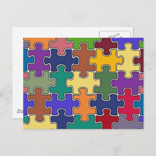 Puzzleteile Postkarte (Vorne/Hinten)