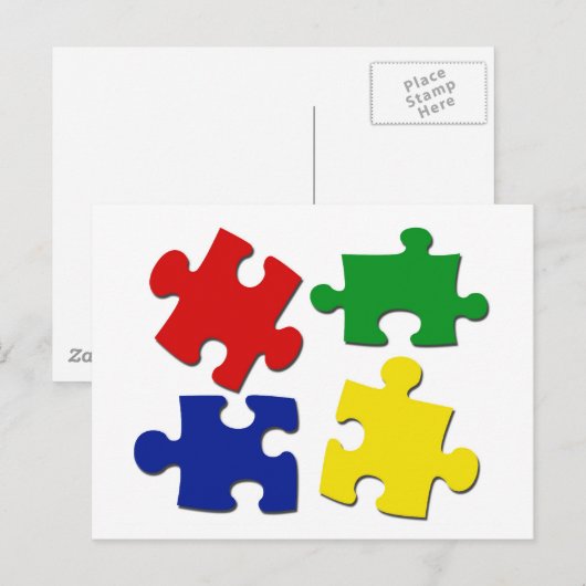Puzzleteile Postkarte (Vorne/Hinten)