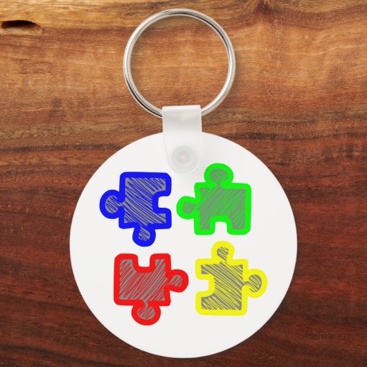 Puzzleteile-Puzzle Schlüsselanhänger (Vorderseite)