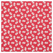 Puzzleteile rot und weiß stoff (Muster)
