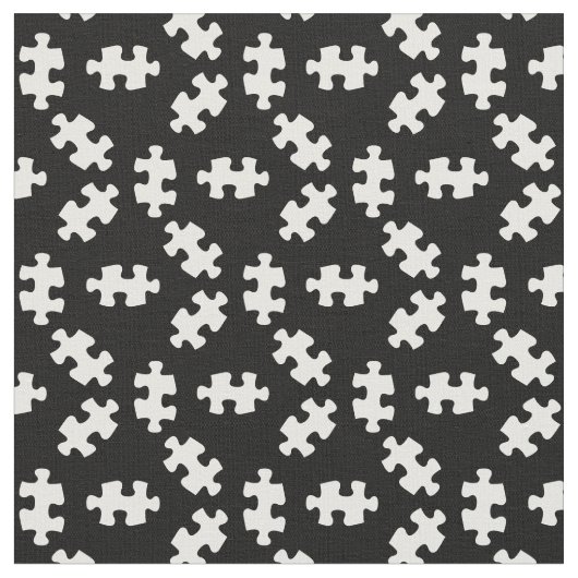 Puzzleteile Schwarz und Weiß Stoff (Nahaufnahme)