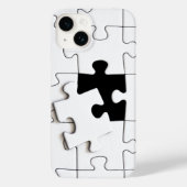 Puzzleteile spitzfindig schwarz-weiß Case-Mate iPhone hülle (Rückseite)
