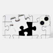 Puzzleteile spitzfindig schwarz-weiß Case-Mate iPhone hülle (Rückseite (Horizontal))