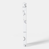 Puzzleteile spitzfindig schwarz-weiß Case-Mate iPhone hülle (Rückseite / Links)