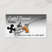 Puzzleteile und Gabel Visitenkarte (Vorderseite)