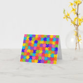 Puzzletyp Jigsaw - Multicolor Pieces Karte (Gelbe Blume)