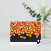 Puzzling Candy Corn Postcard Postkarte (Stehend Vorderseite)
