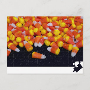 Puzzling Candy Corn Postcard Postkarte