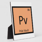 Pv - Symbol für Pole Vault Track und Field Chemica Fotoplatte (Seite)