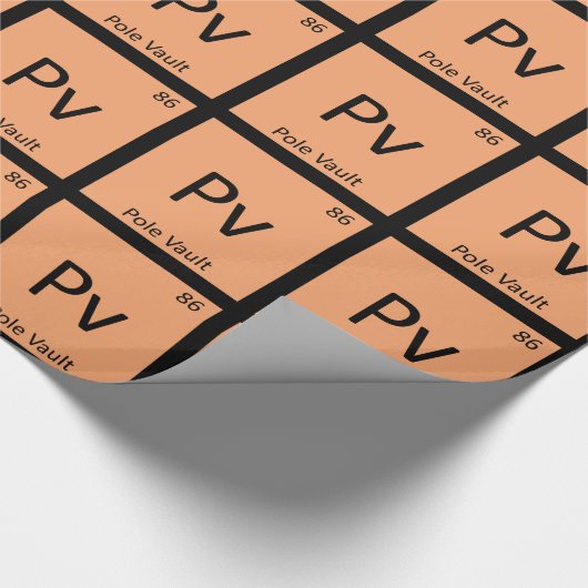 Pv - Symbol für Pole Vault Track und Field Chemica Geschenkpapier (Ecke)