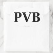 "PVB" Ponte Vedra Beach FL Oval Autoaufkleber Ovaler Aufkleber (Tasche)
